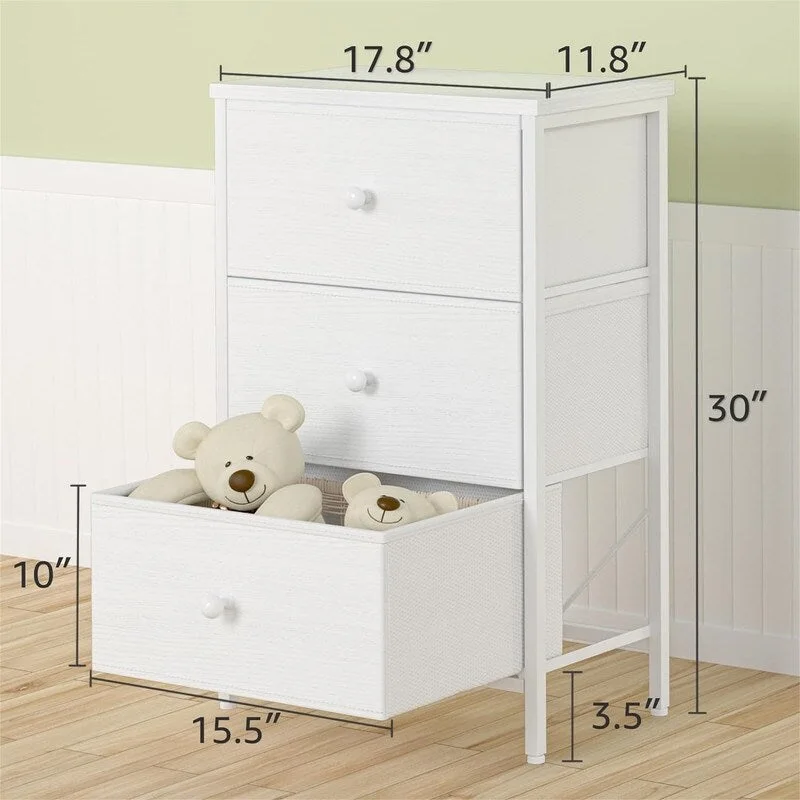 Night Stand with 3 Drawer