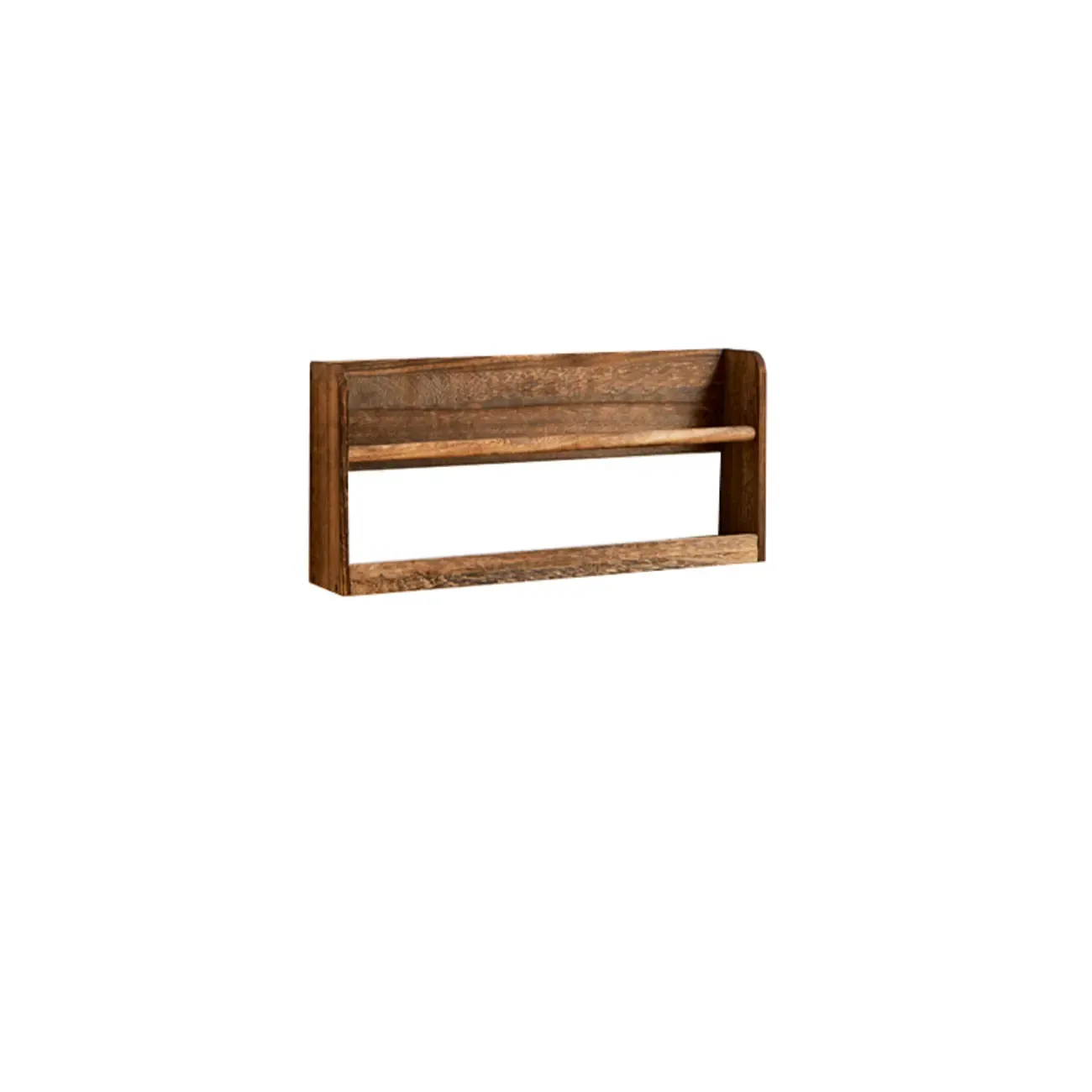 Modern Wooden Wall-Mounted Open Bookcase Small Bookshelf