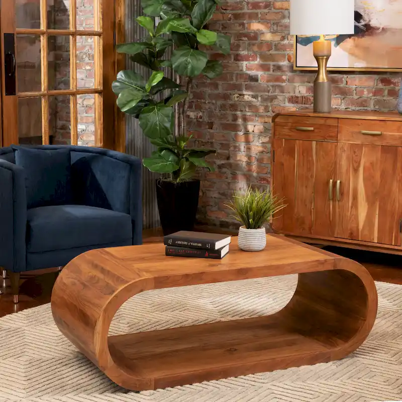 Infinity Mango Wood Cocktail Table - 51x23x18