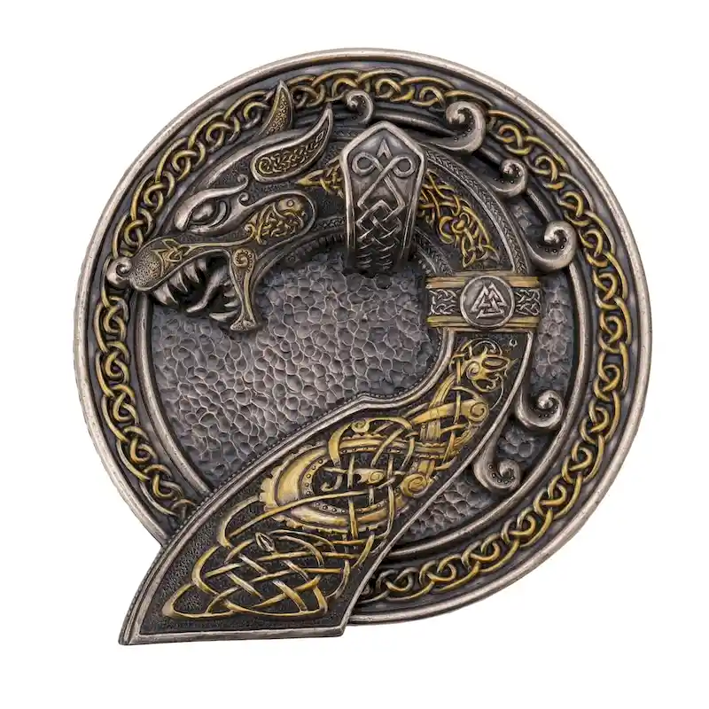 Veronese 6.7W Fafnir The Norse Serpent Wall Plaque With Hanger Cold Cast Bronze