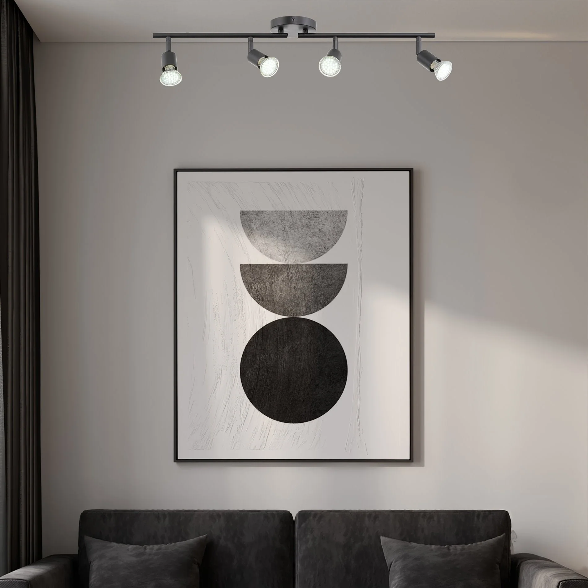 Langford 27 Modern 4-Light Directional Track Wall / Ceiling Light