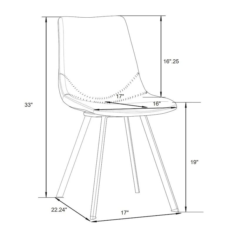 Markley Leather Dining Chair With Gold Metal Legs Modern Accent Side Chair