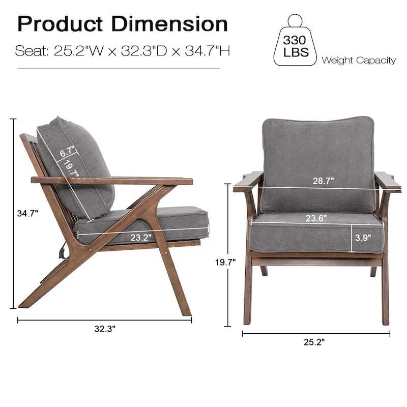 Accent Chair Living Room Chairs Mid Century Modern Chair Leisure Side Reading Arm Chair