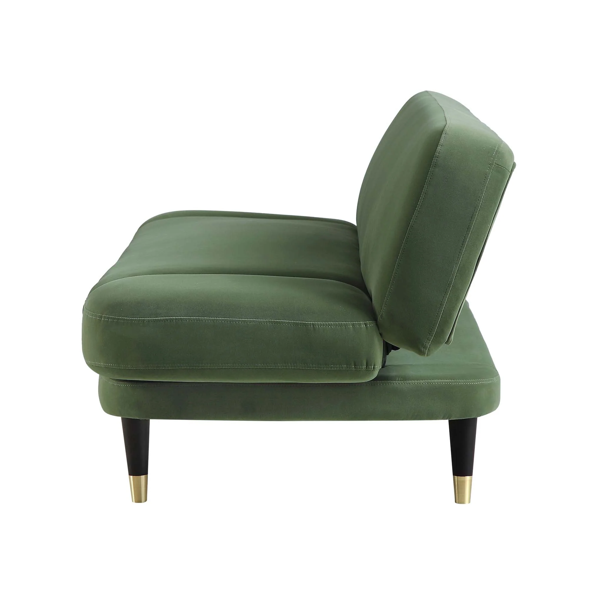 2-Seater Sofa Bed, Moss Green Velvet