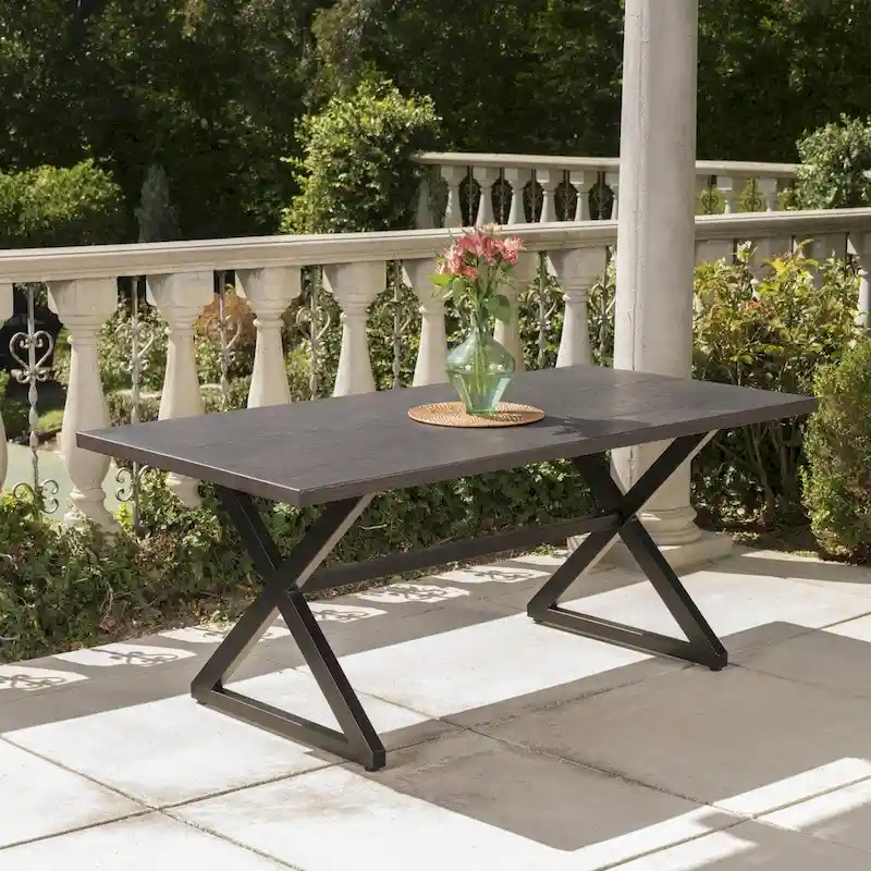 Rolando Outdoor Aluminum Picnic Dining Table by Christopher Knight Home - 70.50L x 35.25W x 29.00H