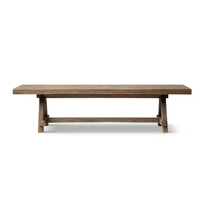Jennifer Taylor Home Hawthorne 72 Reclaimed Elm Trestle Dining Bench