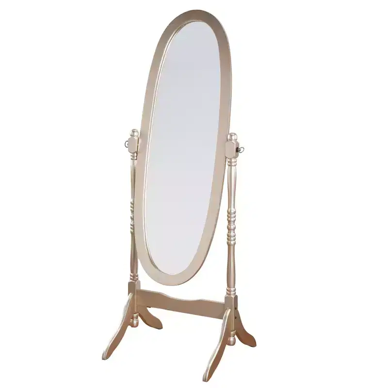 TUYOHW Anna Style Decorative Full Length Mirror for Bedroom,Dressing Room,Traditional Standing Full Cheval Mirror with Wood Frame,Gold