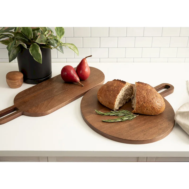 Kate and Laurel Staven 2 Piece Wood Serving Board Set