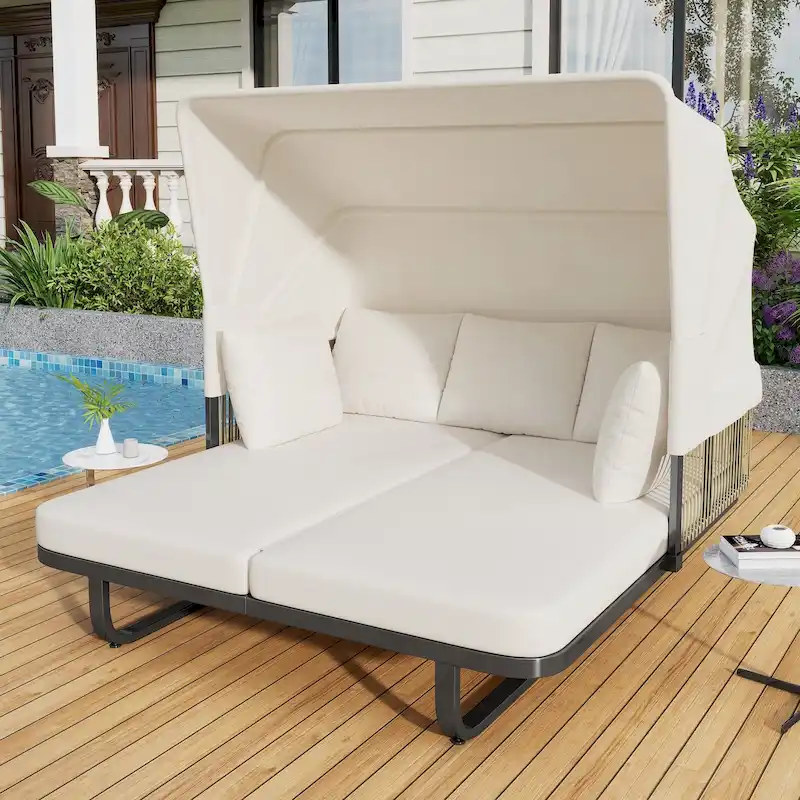 57 Outdoor Patio Daybed Rattan Daybed