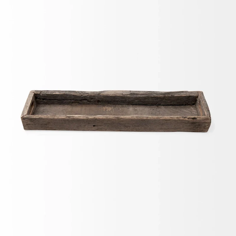 Vernon Brown Reclaimed Wood Rectangular Tray (Small)