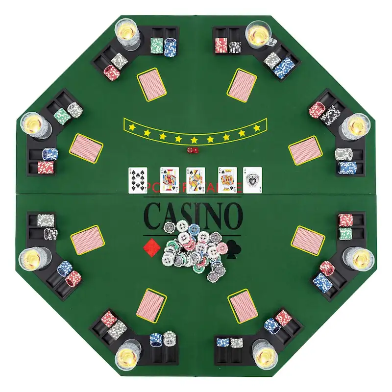Costway 48 Poker Table Top - 8 Player Foldable Texas Holdem Poker - See Details