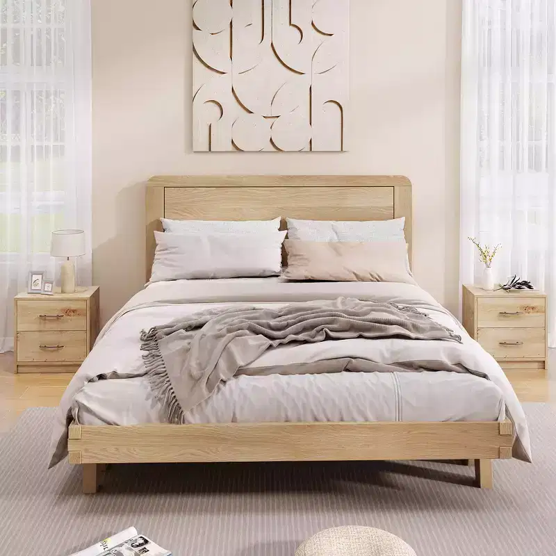 Costway 2PCS 2-Drawer Nightstand Modern Bedside Table w/ Storage for Living Room Bedroom