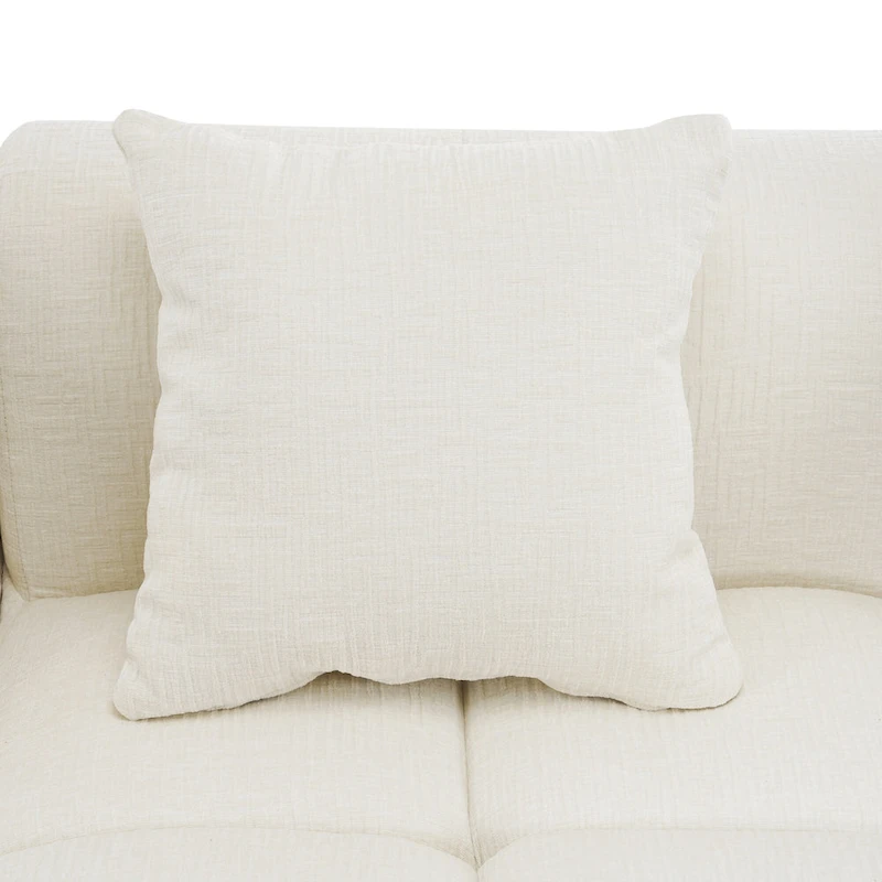 101.2 Chenille Modular Sectional Sofa with Deep Seating, Free-Combined Design and High-Density Foam Construction