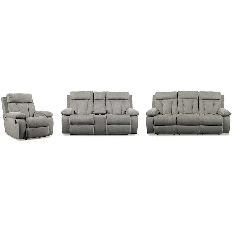 Signature Design by Ashley Mitchiner Gray 3-Piece Upholstery Package - 87  W x 40  D x 42  H