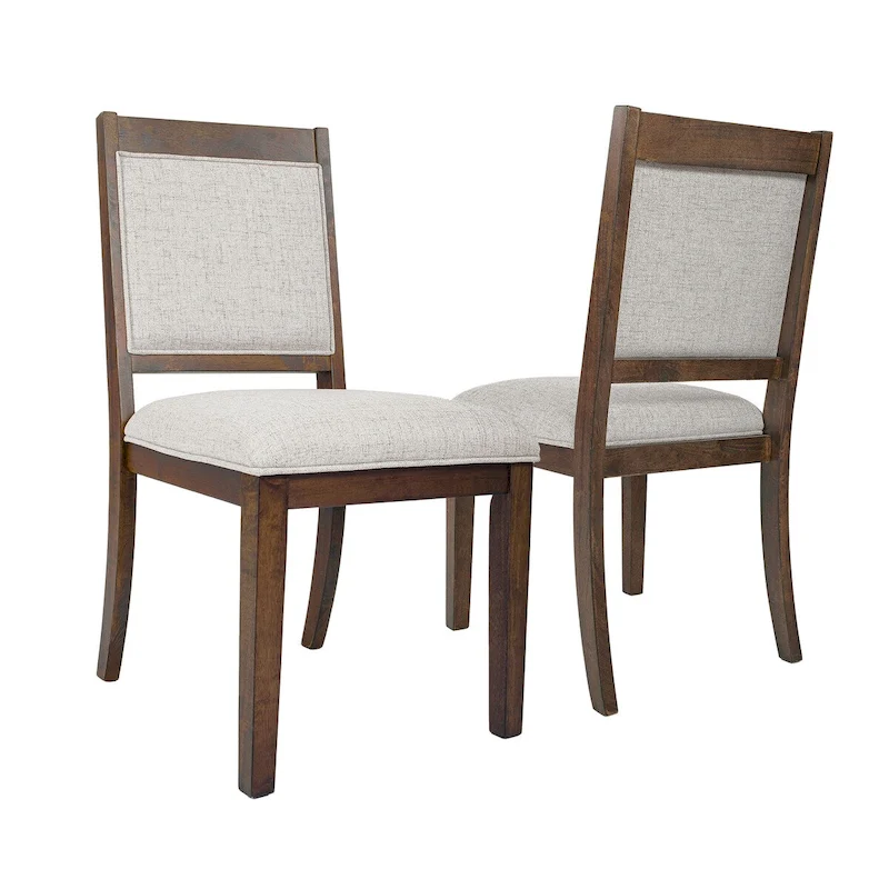 HomePop Open Back Upholstered Wood Frame Dining Chair - Set of 2