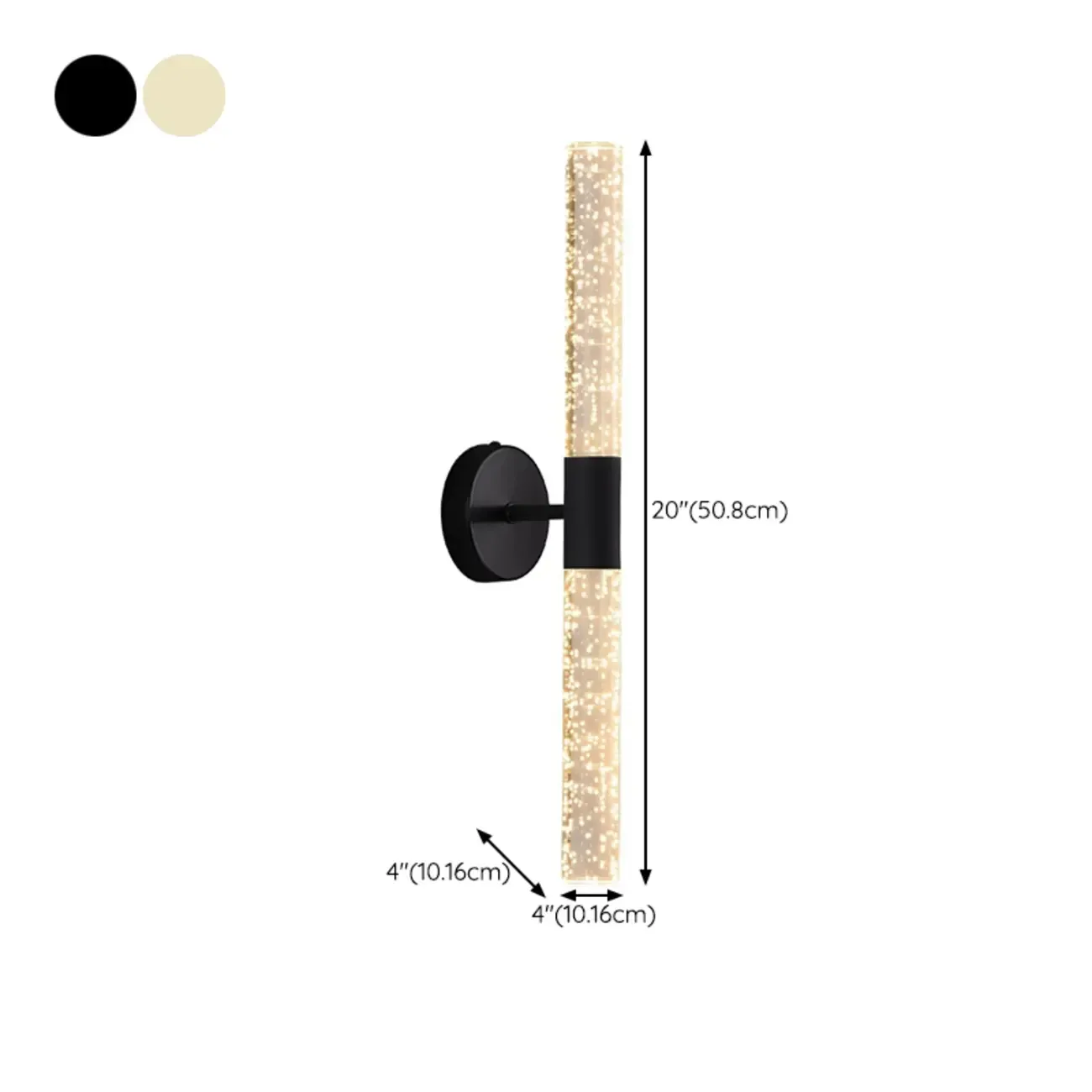 Modern 2-Light Acrylic Dreamy Cylinder Wall Sconce