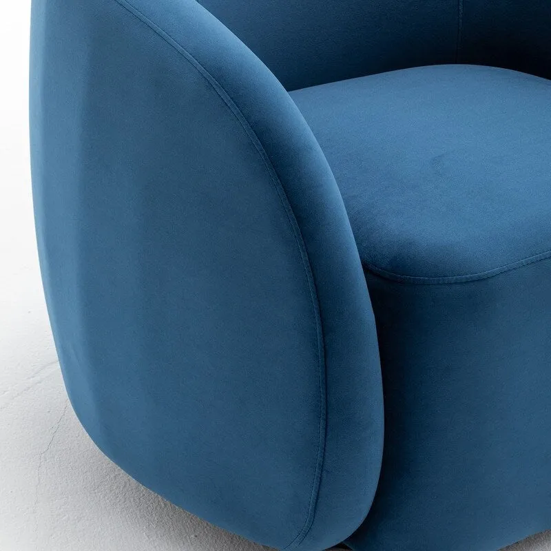 SEYNAR Modern Glam Velvet Upholstered 360 Degree Swivel Accent Armchair