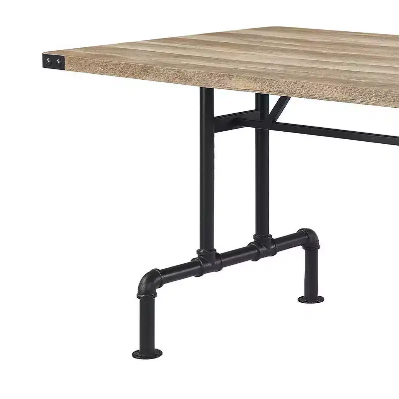 Edina 64" Dining Tables Oak and Sandy Black - Acme Furniture