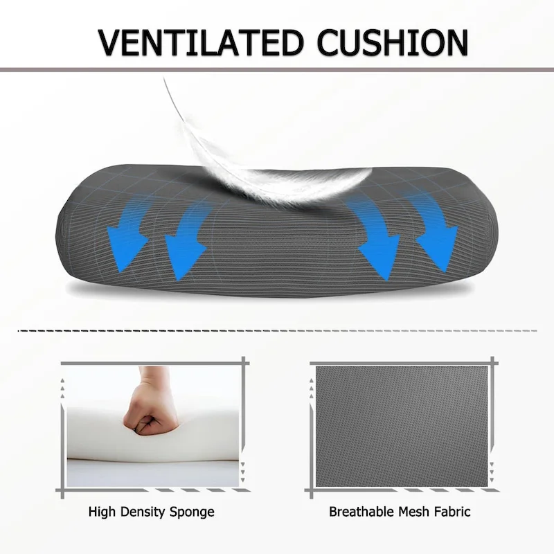 Office Chair With Foot Rest Ergonomic Swivel Mesh Task Office Chair