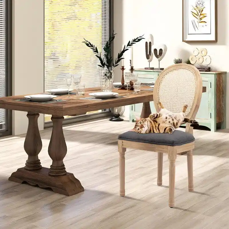 French Dining Chair with Nailhead Trim Set of 4