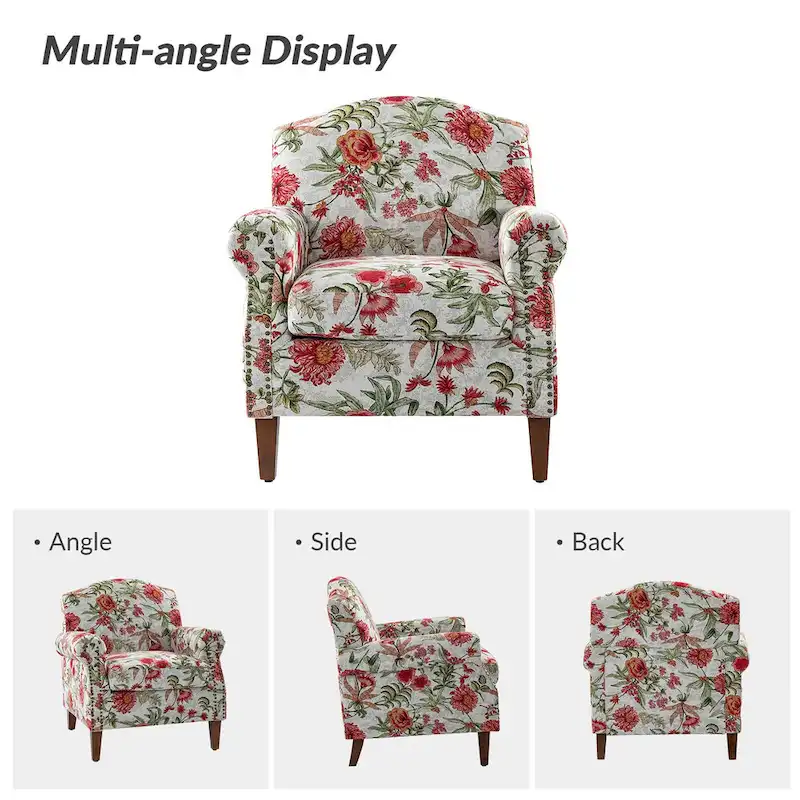 Giampiero Living Room Armchair with Nailhead Trims Set of 2 by HULALA HOME