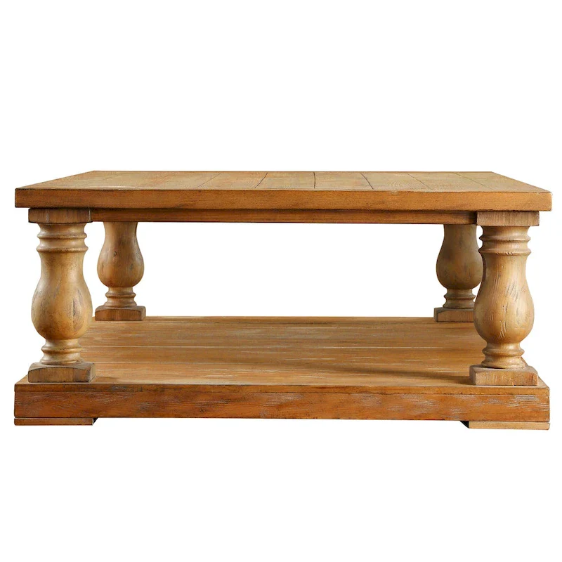 Rustic Baluster 60-Inch Coffee Table
