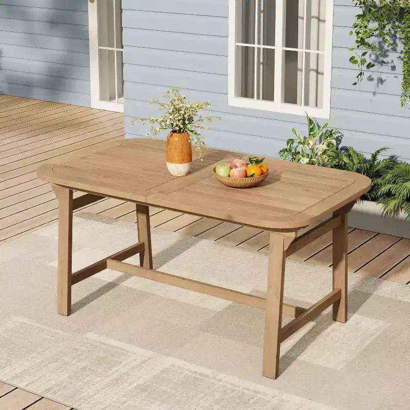 Christopher Knight Home Monture Outdoor Acacia Wood Expandable Dining Table with Slatted Top