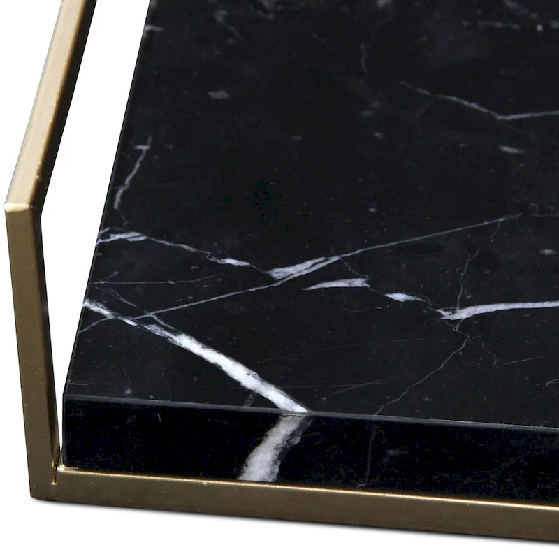 Sarraseau Marble and Gold Frame Tray