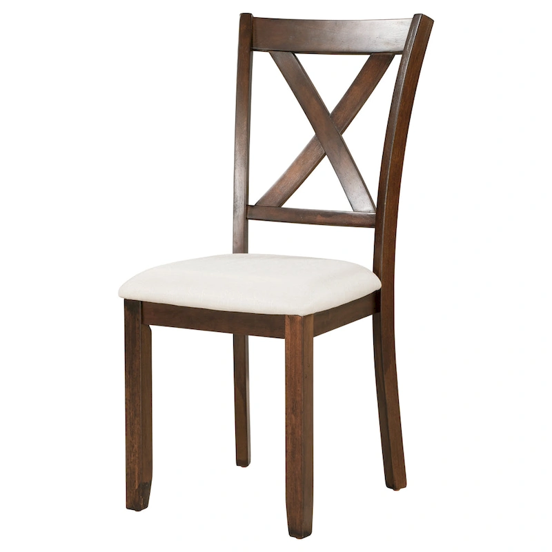 Nestfair 6-Piece Dining Table Set with 4 Fabric Chairs and Bench