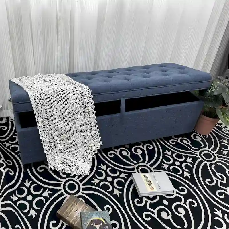 55.3  Extra Long Storage Bench with Flip Top Storage Chest