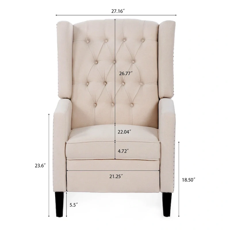 27  Wide Manual Wing Chair Recliner