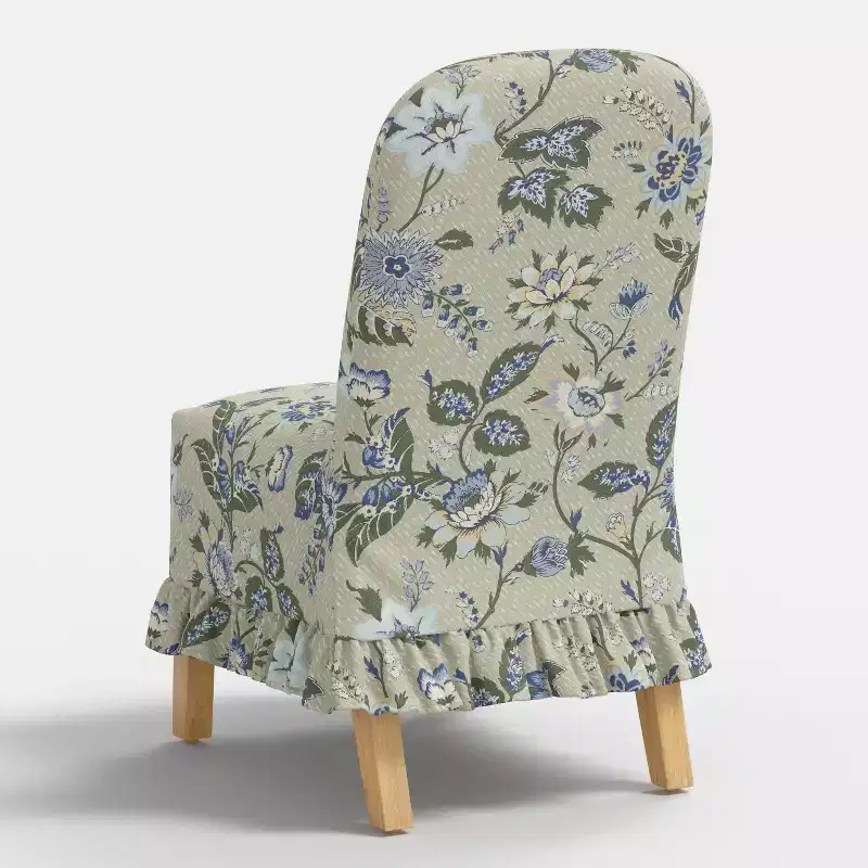Rounded Back Slipcovered Dining Chair with Ruffle - Threshold
