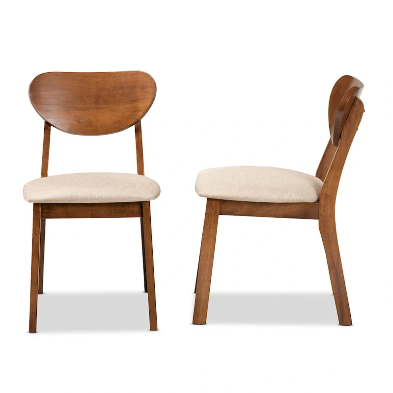 Damara Mid-Century Modern 2-Piece Dining Chair Set