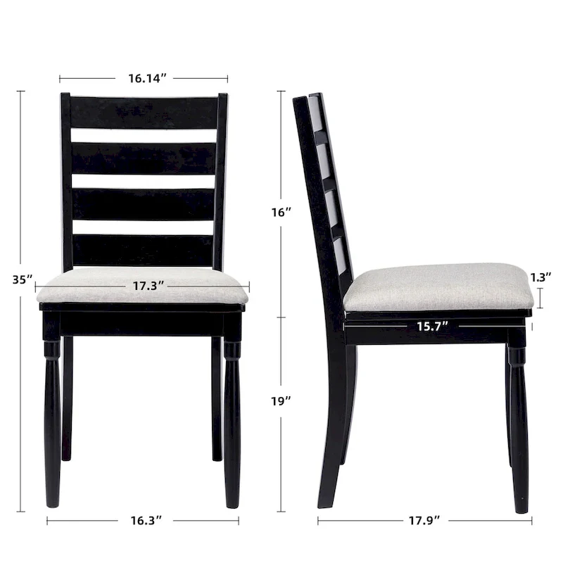 Ladder Back Wooden Dining Chairs