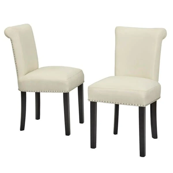 Simple Living Adeline Nailhead Parsons Dining Chair (Set of 2)