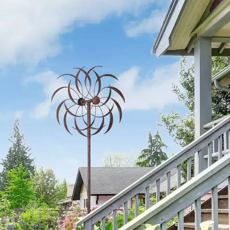 Sandinrayli Metal Windmill, Outdoor Wind Spinner for Yard