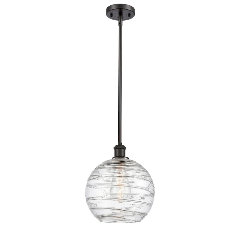 Innovations Lighting Athens Deco Swirl - 1 Light 10  Stem Hung Mini Pendant