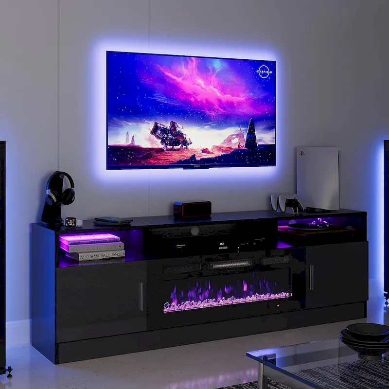 70Fireplace TV Stand with 36 Electric Fireplace