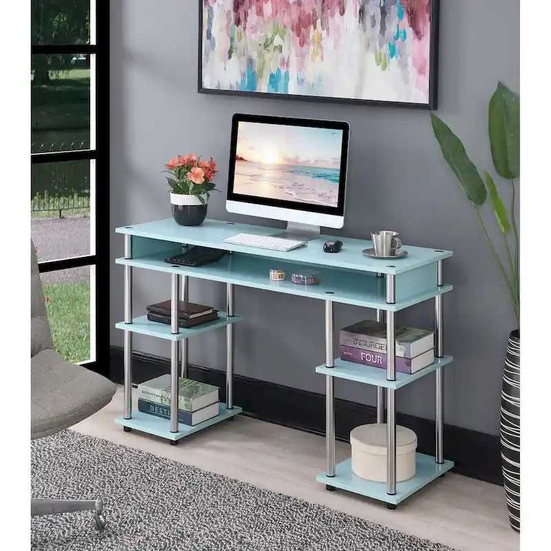 Designs2Go No Tools Student Desk with Shelves