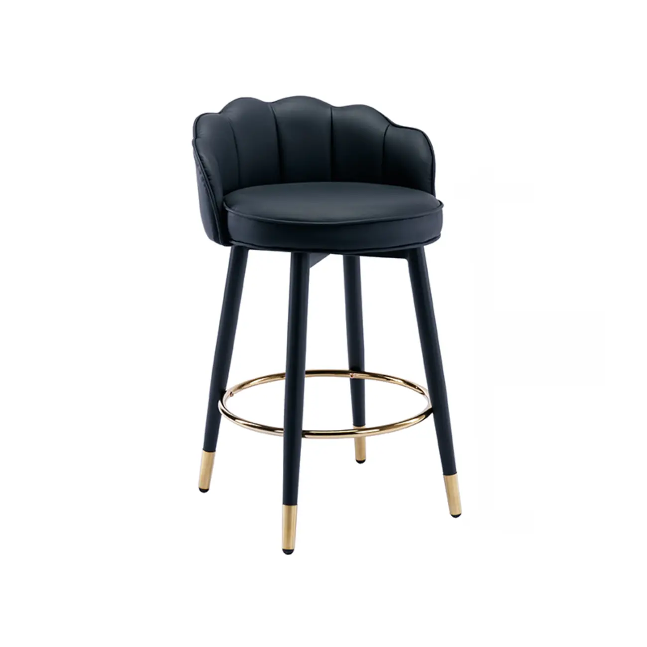 360¡ã Swivel Leather Bar Stool Counter Height