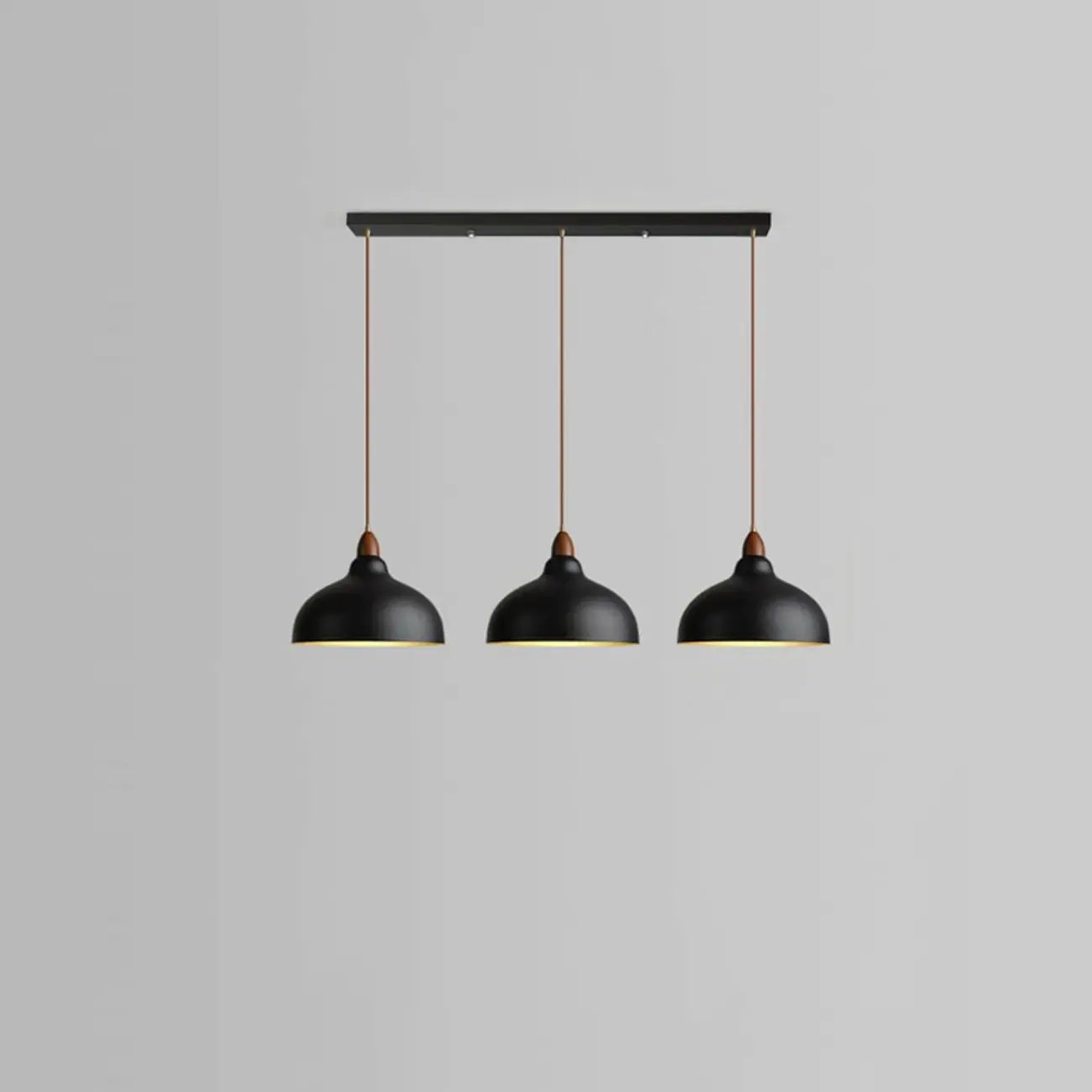 Modern White Metal Bowl Adjustable Kitchen Pendant Light