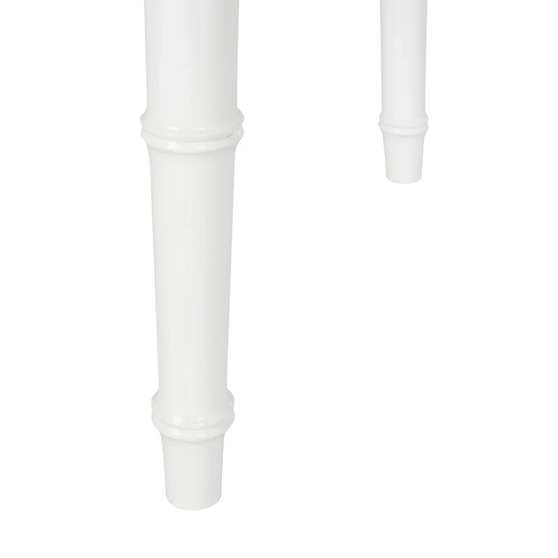 Modern Coastal Writing Desk with 1 Drawer - Bamboo-Inspired Wood Frame Office Furniture