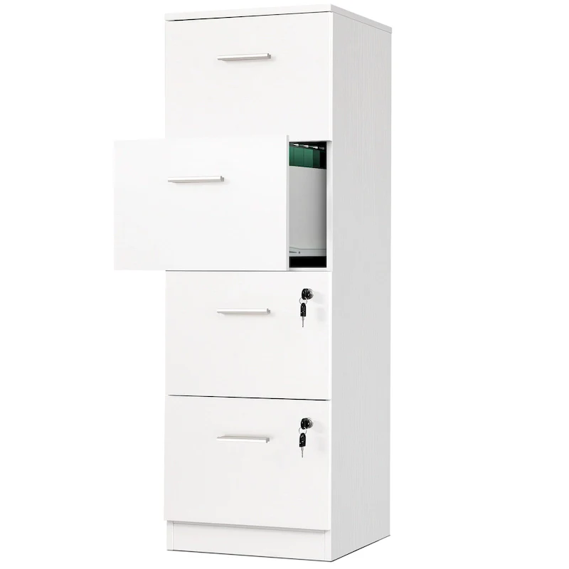 51H 4 Drawers File Cabinet Lockable Vertical Storage Cabinet for Home Office