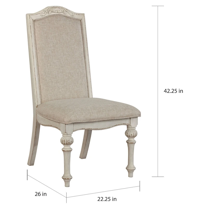 The Gray Barn Caelum Farmhouse Antique White Dining Chairs (Set of 2)