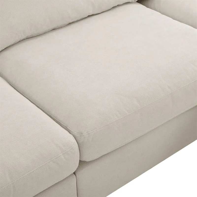 Merax Upholstery Convertible Sectional Sofa, L Shaped Couch with Reversible Chaise