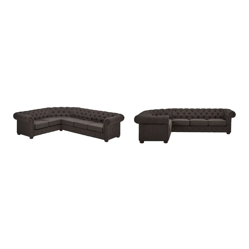 Gdansk 6-Seat L-Shaped Chesterfield Sectional Sofa
