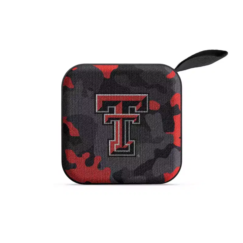 NCAA Texas Tech Red Raiders Bluetooth Portable Speaker with FM Radio: USB & MicroSD Compatible, Rechargeable Battery