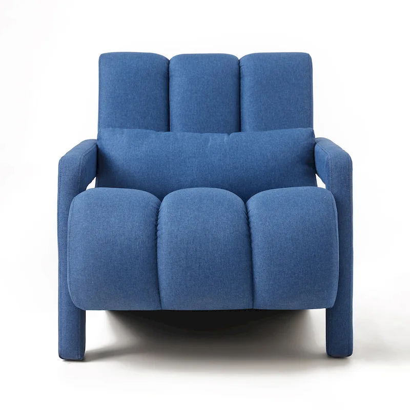 Navy Blue Modern 27.5  Accent Chair with Pillow