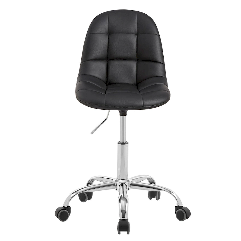 Javlergo Armless Home Office Chair, Height Adjustable Computer Desk Chair with Wheels
