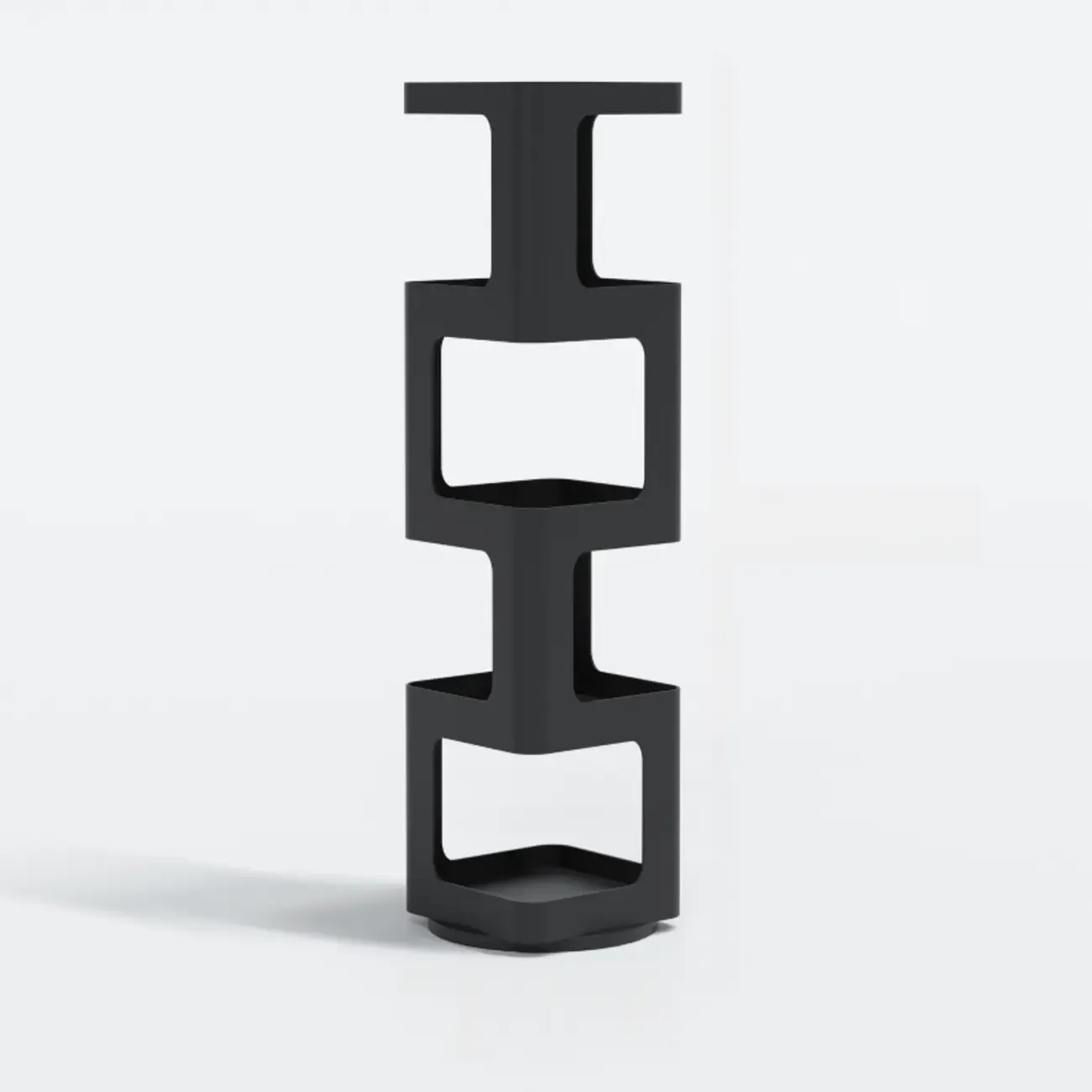 Chic Rotatable 4-Tier Vertical Metal Open Back Bookcase